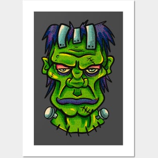 Frankenstein monster comic Posters and Art